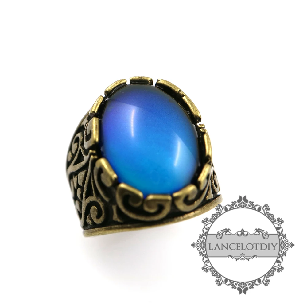 Винтажный стиль овальный кабошон старинное серебро бронзовый цвет меняющее