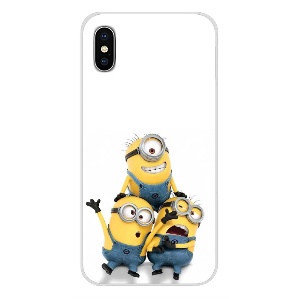 Силиконовый чехол для телефона милый желтый с миньонами Samsung Galaxy J1 J2 J3 J4 J5 J6 J7 J8 Plus