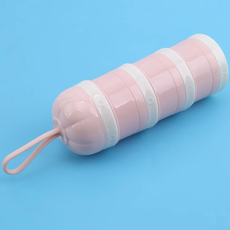 pink pumpkin Портативный многослойный ящик для хранения детского питания, коробки для кормления молока и порошка, контейнер для молока для малышей, большая емкость - Цвет: pink pumpkin