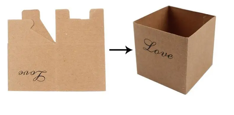 100 шт. стильная винтажная Подарочная коробка из крафт бумаги|Подарочные сумки и