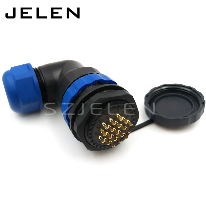 Водонепроницаемый 19 контактный круговой разъем IP68 электрический мужской и