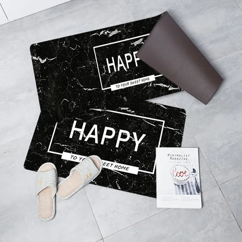 Мраморная печать кухонный коврик из ПВХ водонепроницаемый маслостойкий ковер