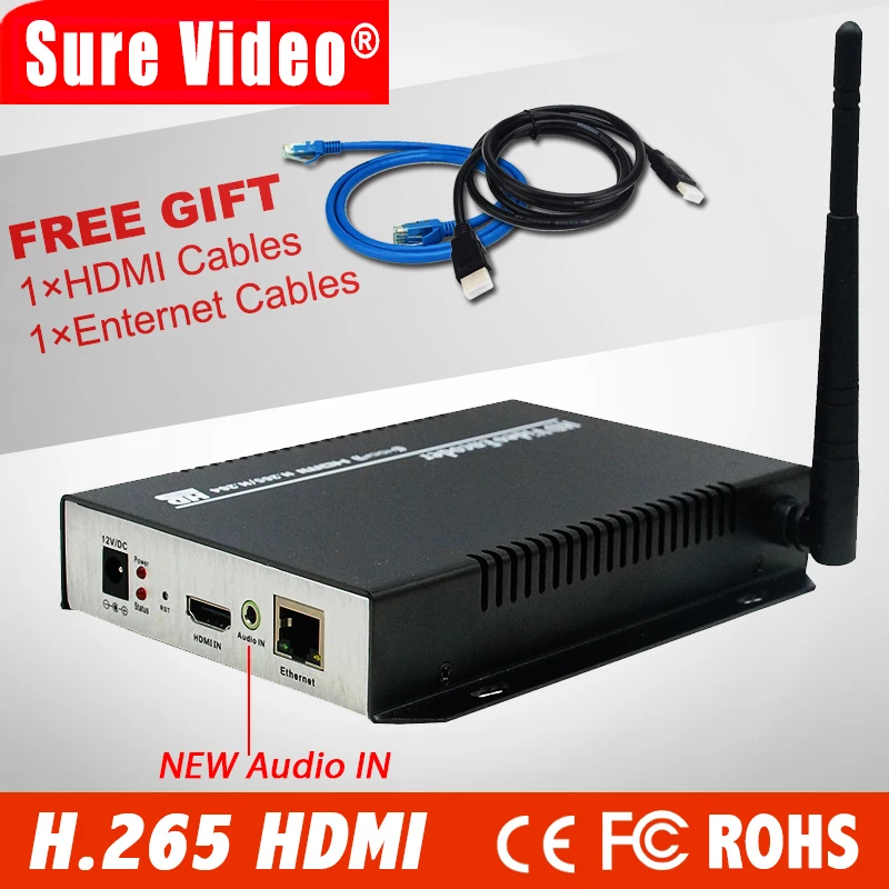 Горячая H.265 / H.264 HDMI видео аудио Wi-Fi кодер IPTV RTSP RTMP ONVIF кодировщик для потоковая
