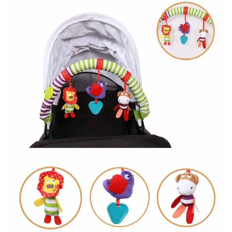 Автомобильная игрушка погремушка для детской коляски с креплением|rattle toys|stroller