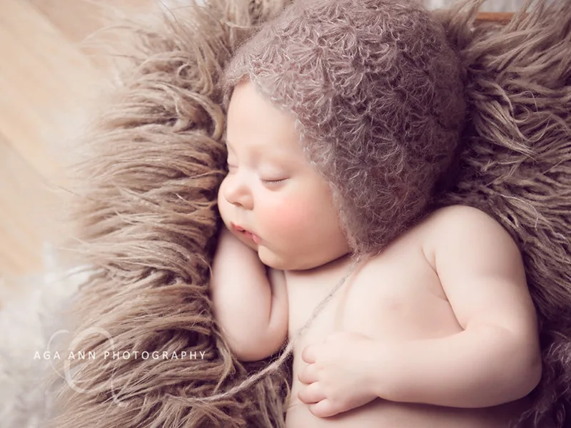 Новорожденный реквизит для фотосъемки infantile шляпа полная луна ребенок ручной вязки милый мохер bebe шляпа Студия фото