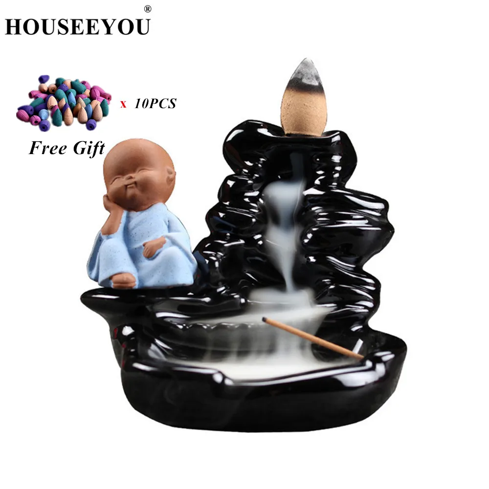 Houseyou фоновая ароматическая горелка домашний Декор маленький монах керамический