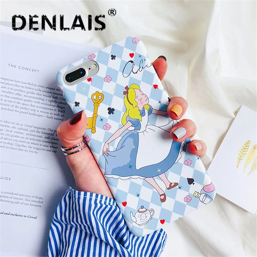 Чехол с милой принцессой из мультфильма Алиса в стране чудес матовый тонкий