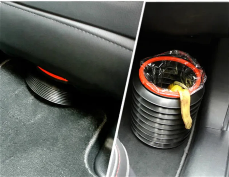 Складная дорожная черная корзина для мусора мусорная автомобиля креативная