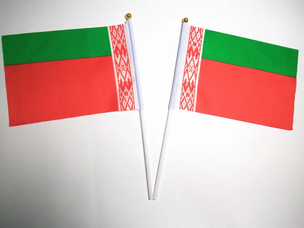 Оптовая продажа ручные волнистые баннеры белые маленькие государственные флаги