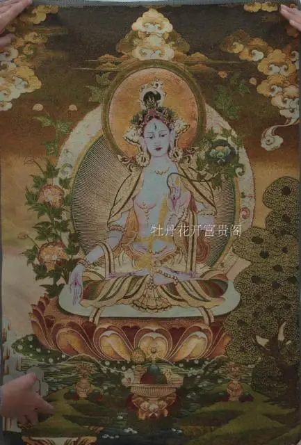 

Chinese collection Thangka embroidery Goddess of mercy diagram