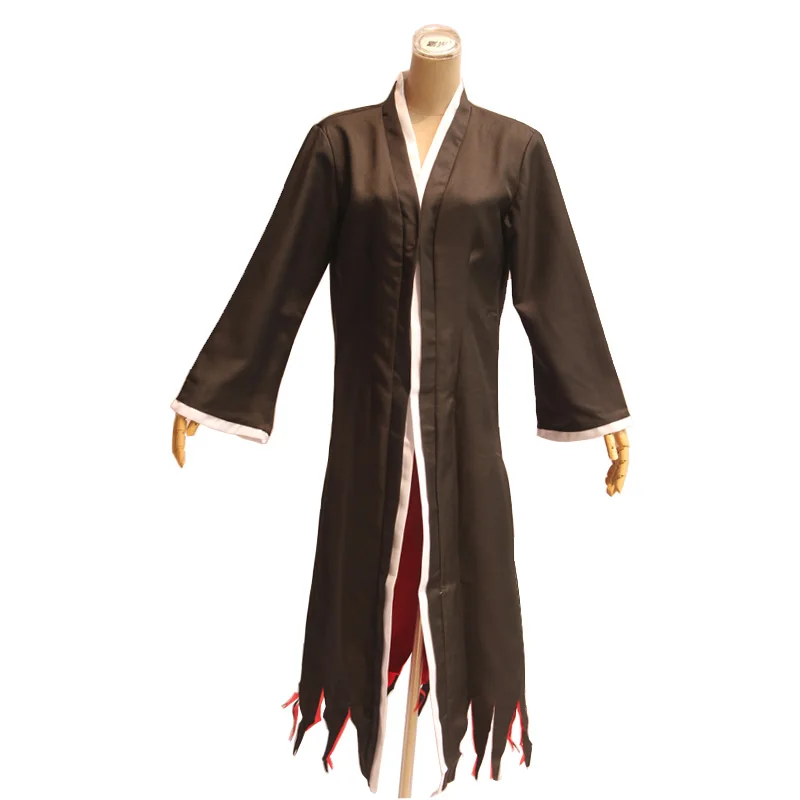 Black Cape Аниме Bleach косплей Куросаки Ичиго накидка-кимоно костюм черный кимоно Хэллоуин праздничная одежда костюм - Цвет: Black Cape