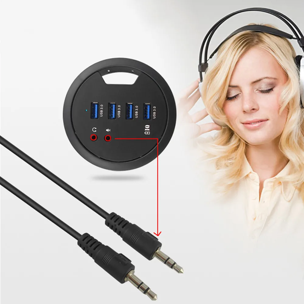 OMESHIN 4-портовый USB 3,0 концентратор HDMI DVI Переходник HDMI DVI и внешний стерео переходник в сочетании для до 5 Гбит/с Скорость передачи