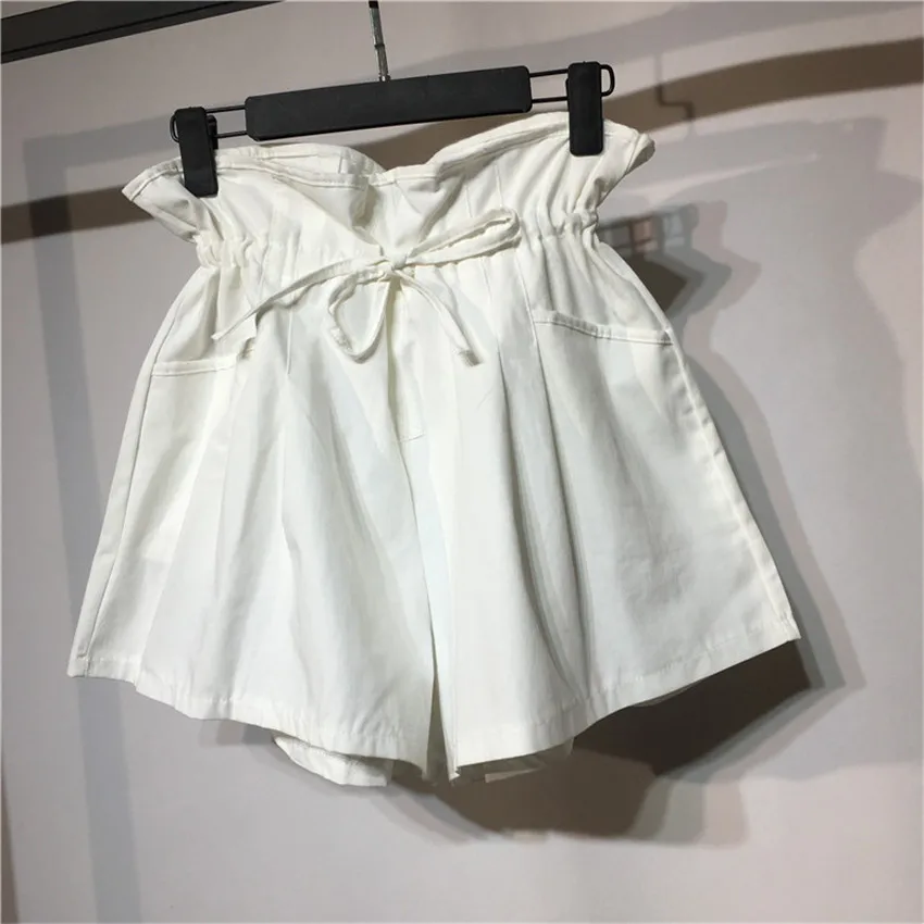 Gowyimmes новые летние женские шорты с высокой талией большие размеры однотонные