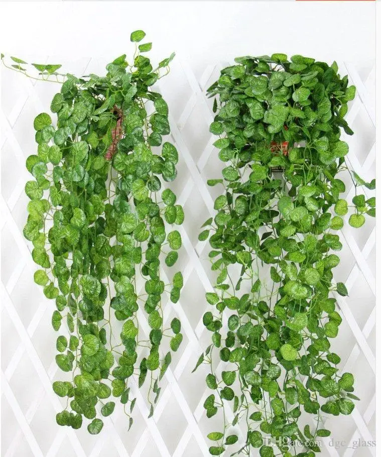 Искусственные зеленые листья искусственные цветы подвесное растение цветочная