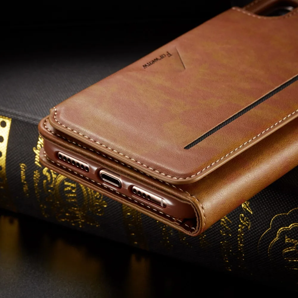 Магнитный кожаный чехол для Apple iPhone 11 Pro 8 7 6s 6 Plus XR X XS Max чехол-книжка для iPhone 6s 7 8 Plus чехол-кошелек для карт