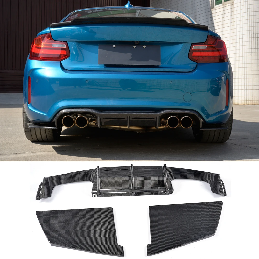 Автомобильный задний бампер из углеродного волокна диффузор спойлер для BMW 2