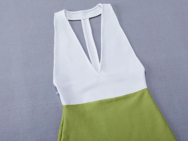 Хит продаж женское однотонное сексуальное платье телесного цвета с v-образным