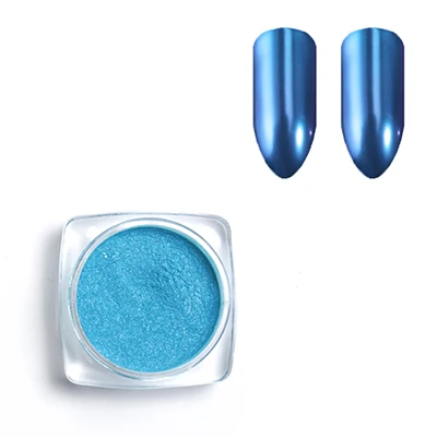 Blue01 LadyMisty дизайн 6 цветов металлическое зеркало блеск для ногтей порошок дизайн ногтей пыль Блестящий декор для ногтей украшение для ногтей ежедневный Маникюр пыль - Цвет: Blue01