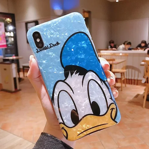 Blue Donald Силиконовый чехол для iphone 11pro XS MAX XR 6s 7 8 Plus funda donald duck diamond apple iphone 11pro Max чехол - Цвет: Blue Donald