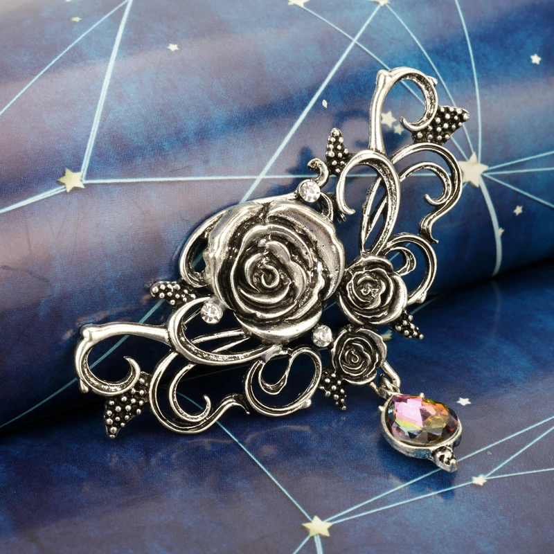 Женская Винтажная брошь в виде цветка с кристаллами|Броши| |