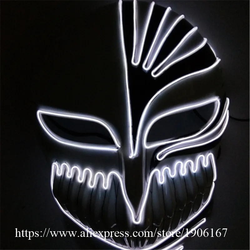 Новый дизайн красочная светящаяся маска смерти из EL провода светодиодная