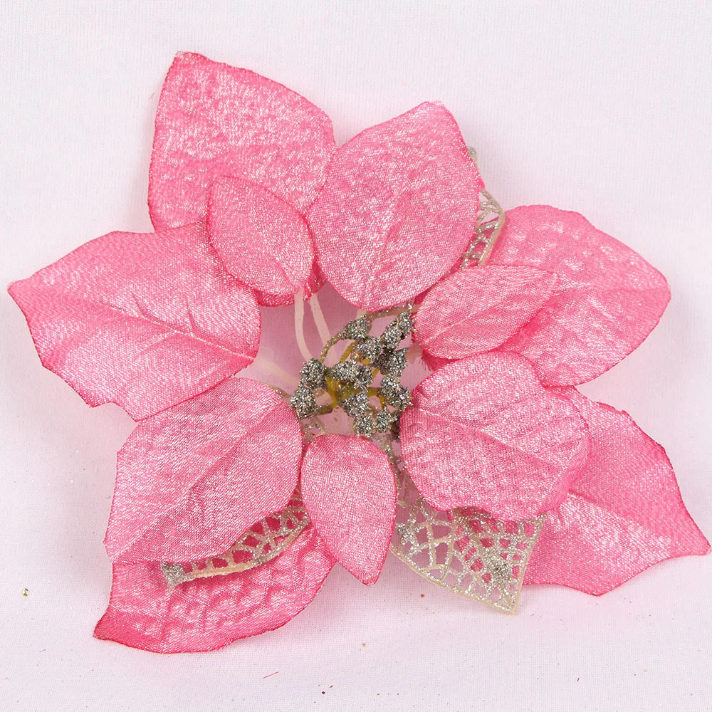 Йориу 5 шт. Poinsettia Рождественские цветы искусственные Искусственные DIY Merry