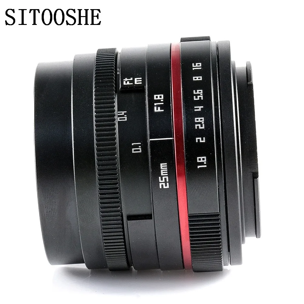 25 мм/F1.8 Prime APSC объектив для всех одиночных серий Canon SONY E Mount Micro M4/3 Fujifilm FX Pentax Samsung Lumix