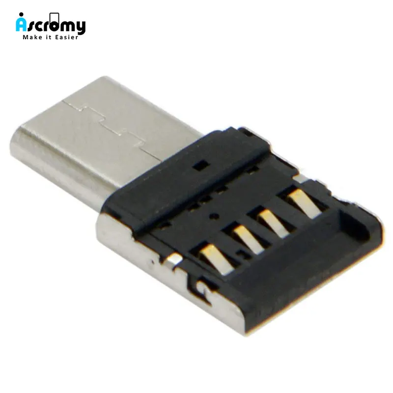 Ascromy 10 шт. OTG type-C адаптер для Xiaomi mi 8 A2 A1 mi 8 huawei P20 Pro mate 20 Lite One Plus 6 Oneplus 6t type C USB кабель
