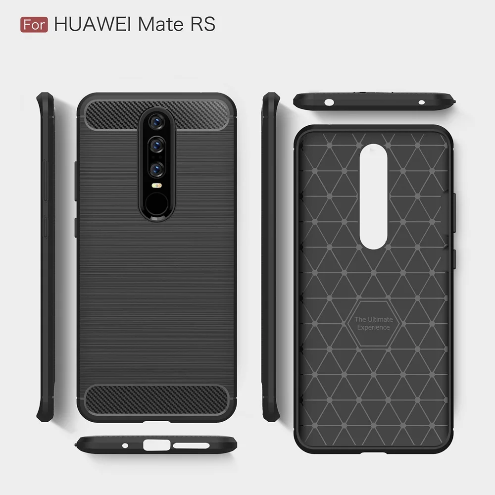 KEYSION чехол для телефона HUAWEI Mate RS Porsche дизайн из углеродного волокна Мягкий ТПУ