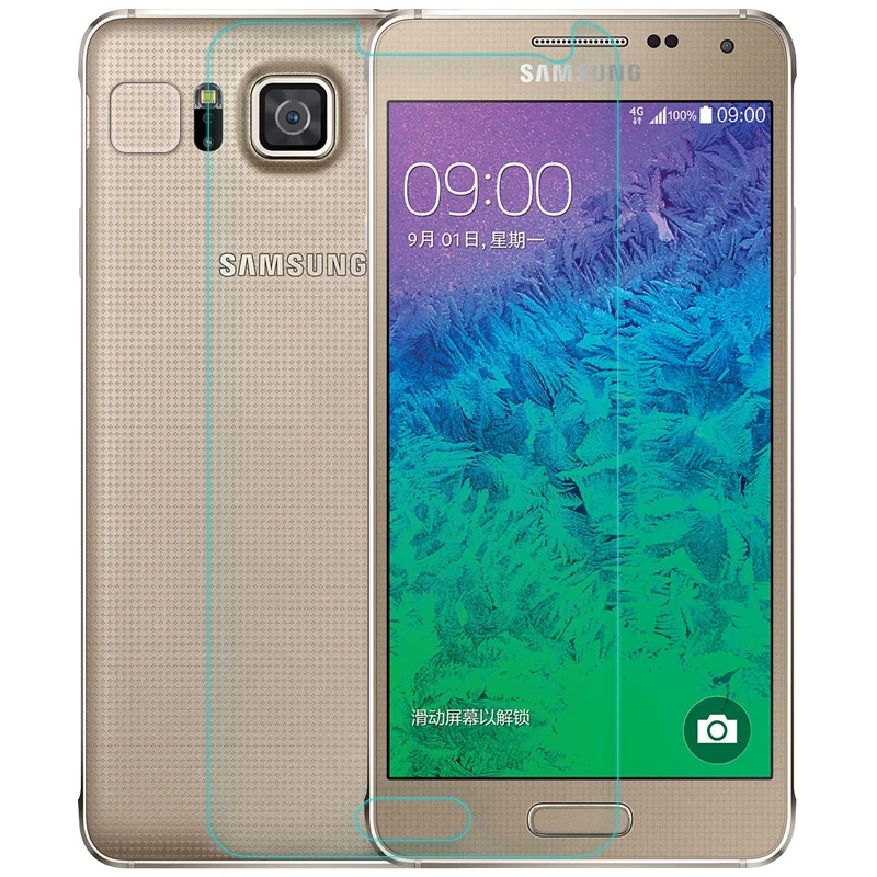 Закаленное стекло 0 3 мм для Samsung Galaxy Alpha G850F G8508 9H 2.5D Arc Edge защита экрана | Мобильные