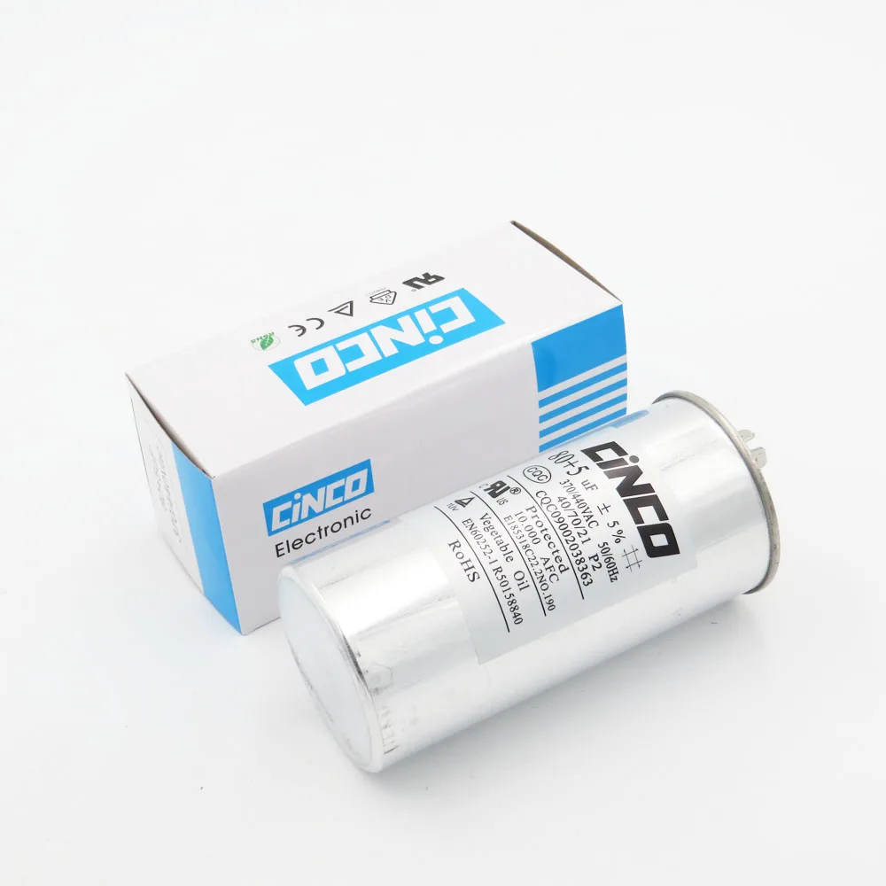 80 uF + 5 370/440VAC Run Capacitor Air Conditioner Compressor Motor Start CBB65 Aluminum Can P2 CBB65A-1 370V 440V | Обустройство