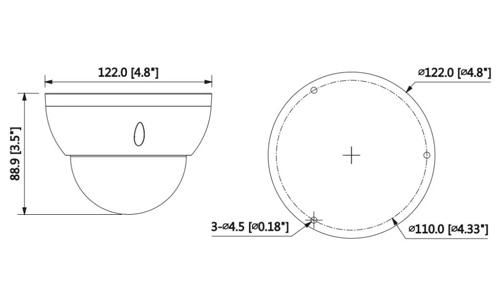Dahua IP камера 8MP IPC-HDBW1831R камера безопасности WDR ИК купольная сетевая камера