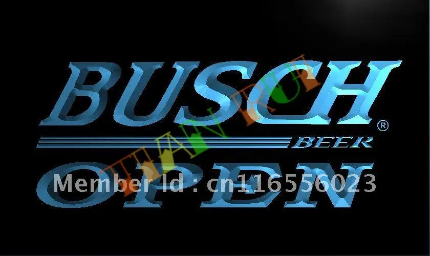 LA045- Busch пива открытый бар светодиодный неоновый светильник знак |