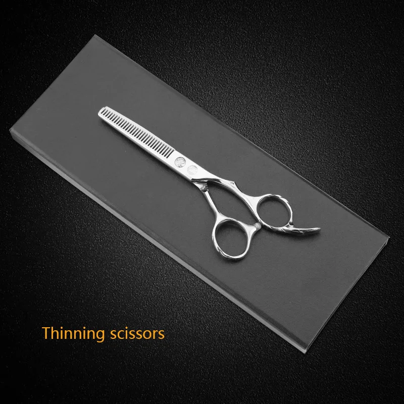 1 Thinning Scissors Волк 5,5 дюймов резка и Истончение Scissor салон Парикмахерские ножницы Нержавеющая сталь Парикмахерские Регулярные V Форма 28 зубы - Цвет: 1 Thinning Scissors