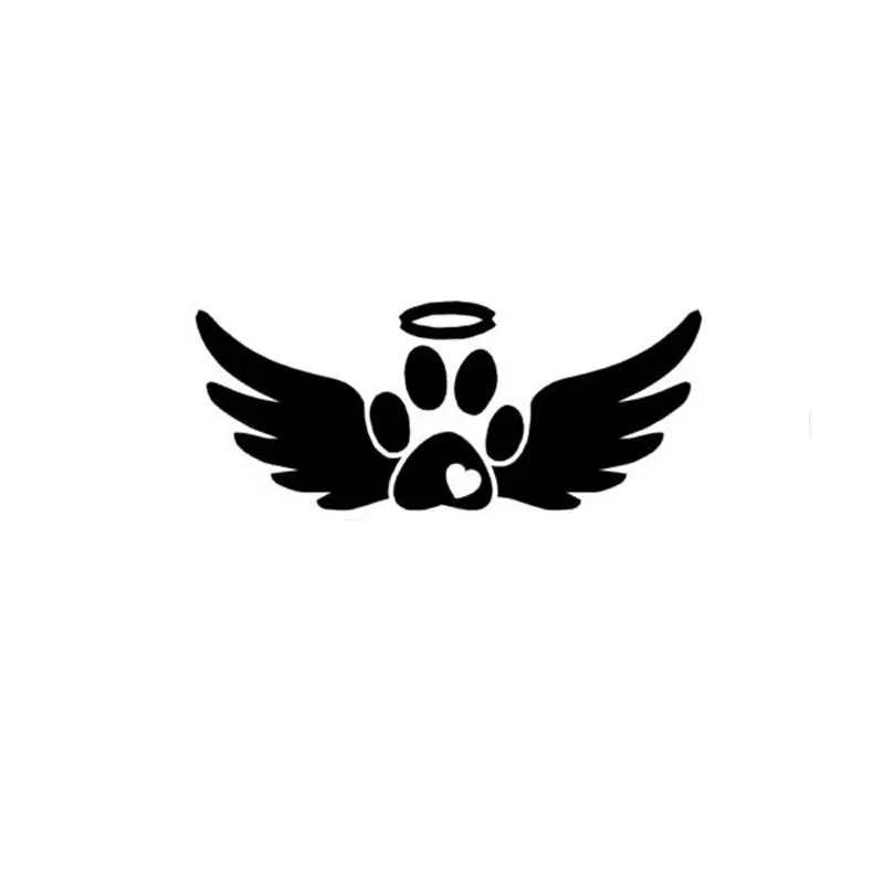 

15cm*6cm Angel Wings Dog Paw Vinyl Fashion Car Sticker Decal C5-0028