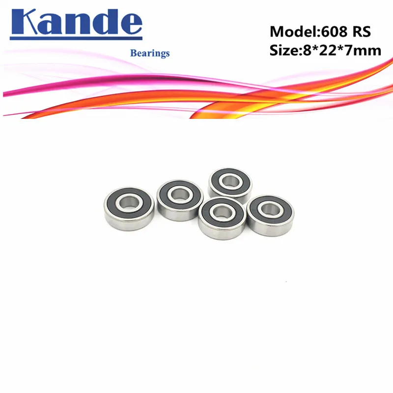 Kande подшипники 608RS ABEC-5 P5 608 2RS Z3V3 6082RS миниатюрный шариковый подшипник 8x22x7 мм 608 608-RS 608 RS