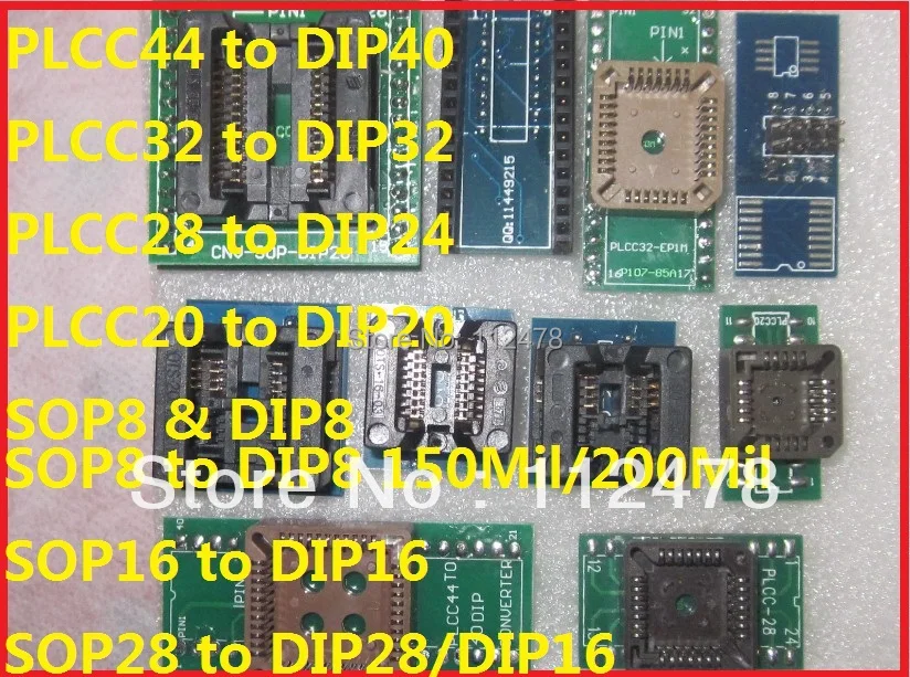 Бесплатная доставка адаптер TL866CS TL866A TL866II EZP2010 PLCC44/32/28/20 SOP8 и DIP8 SOP16 к DIP16 SOP28 DIP28