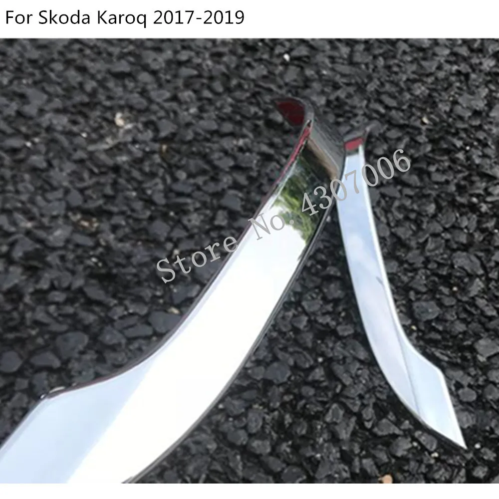 Body ABS Chrome Back Rear View Rearview Side Mirror Eyebrow Cover Stick Trim Frame 2pcs For Skoda Karoq 2017 2018 2019 2020 2021 |