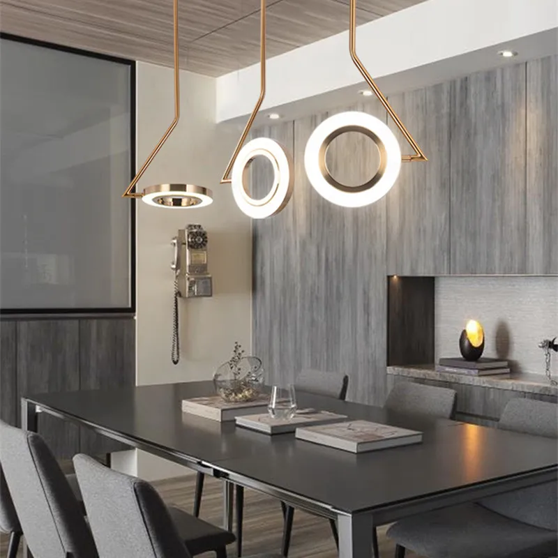 Скандинавская позолоченная светодиодная Подвесная лампа в стиле постмодерн