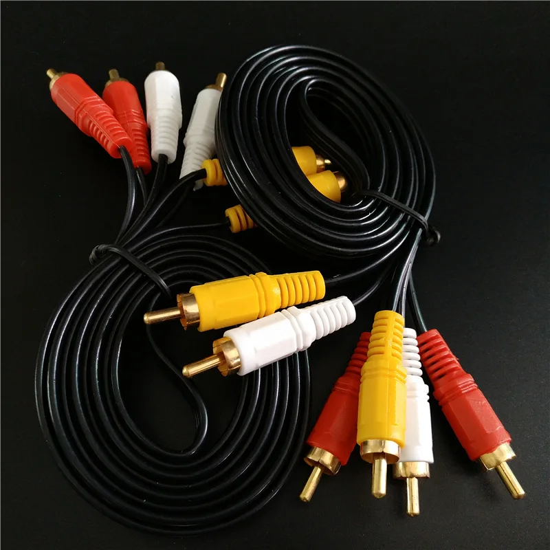 1 5 м 3 RCA к аудио видео кабель штекер штекеру 3RCA Аудио Видео AV провод для DVD TV|Кабели