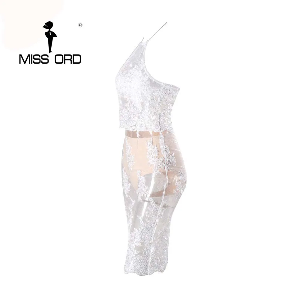 Женское кружевное платье Missord белое без рукавов 2 шт. FT5103 4 2020|colorful dress|dresses free