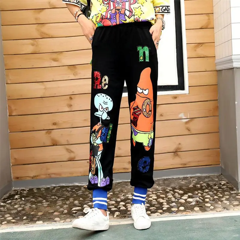 Женский свитер с блестками черный или белый Повседневный принтом в виде