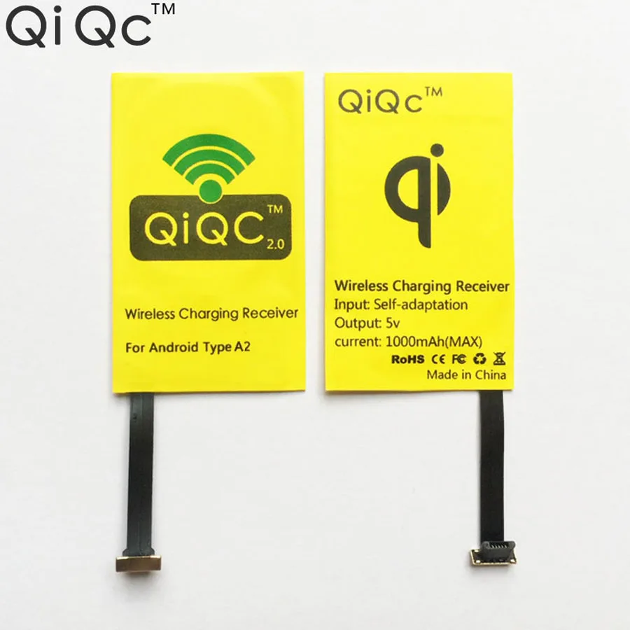 QiQc 2,0 Беспроводное зарядное устройство приемник зарядный адаптер рецептор TI Чип для всех телефонов Micro USB V8