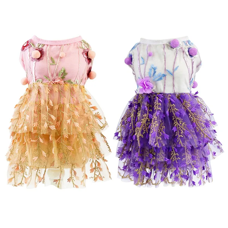 Летняя одежда для домашних животных собак летние свадебные платья принцессы