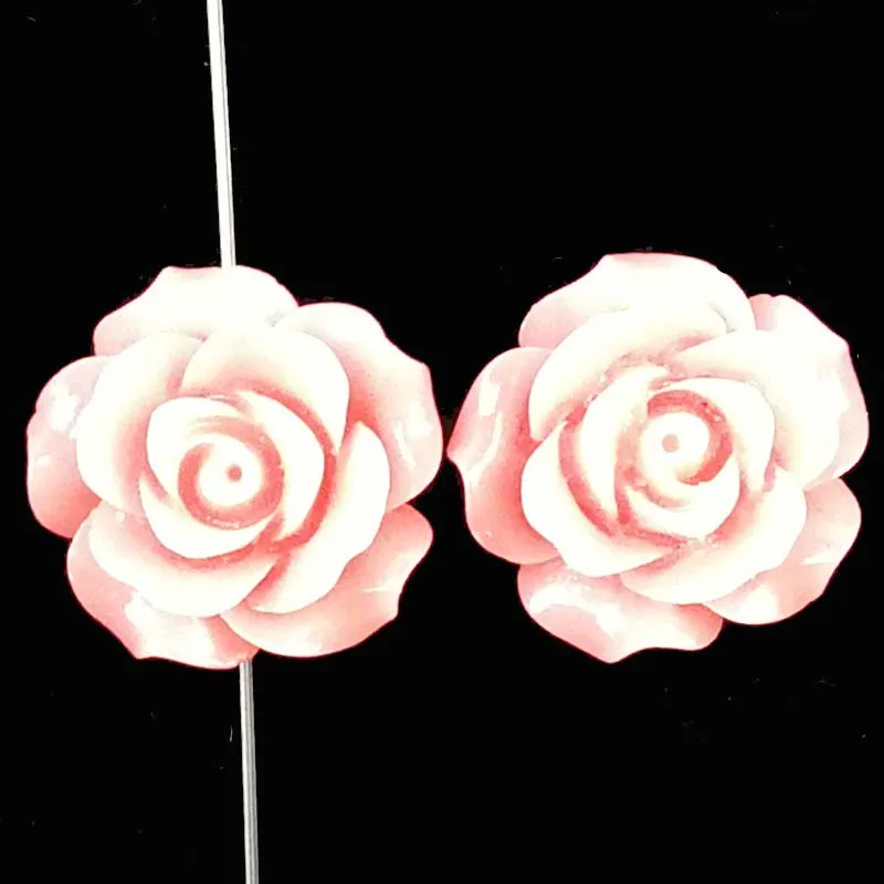 2 шт. розовая гигантская моллюска резная Подвеска Цветок бусина 20x9mm|Шармы| |