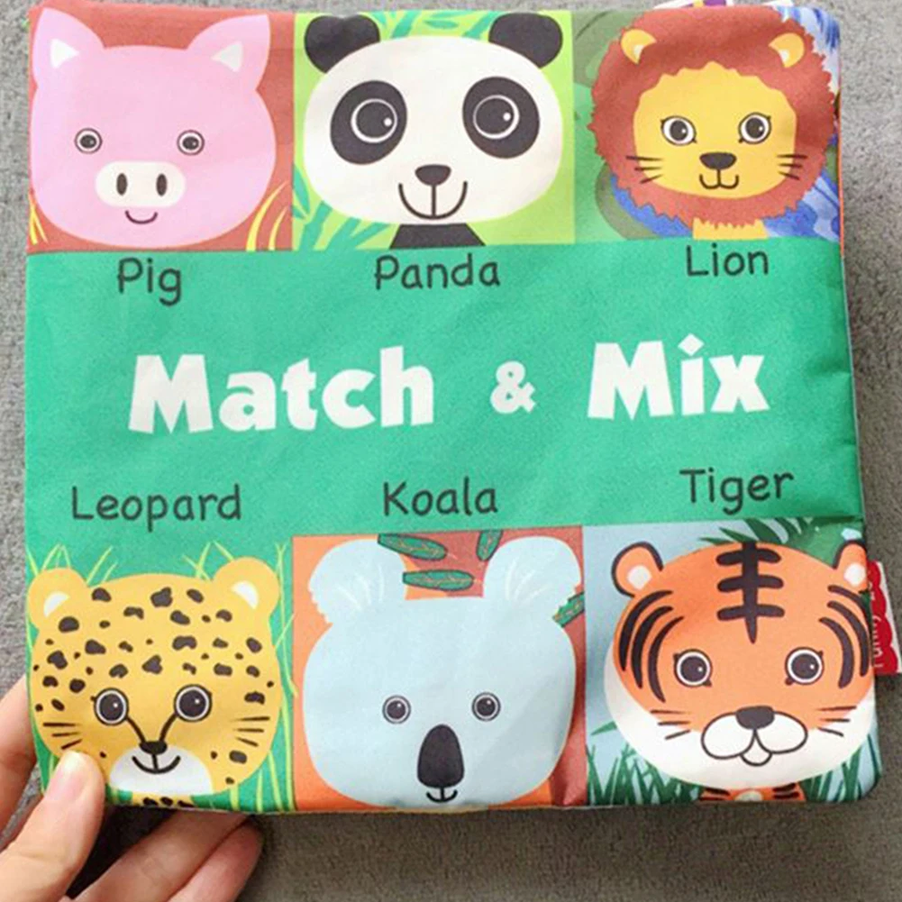 1 шт. тканевая книга с мультяшным животным лицом сопряжение Бушем для раннего