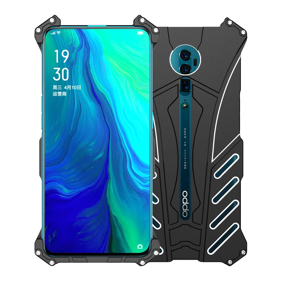 R-JUST чехол для OPPO Reno BATMAN Luxury Doom Heavy Duty Armor металлические алюминиевые чехлы