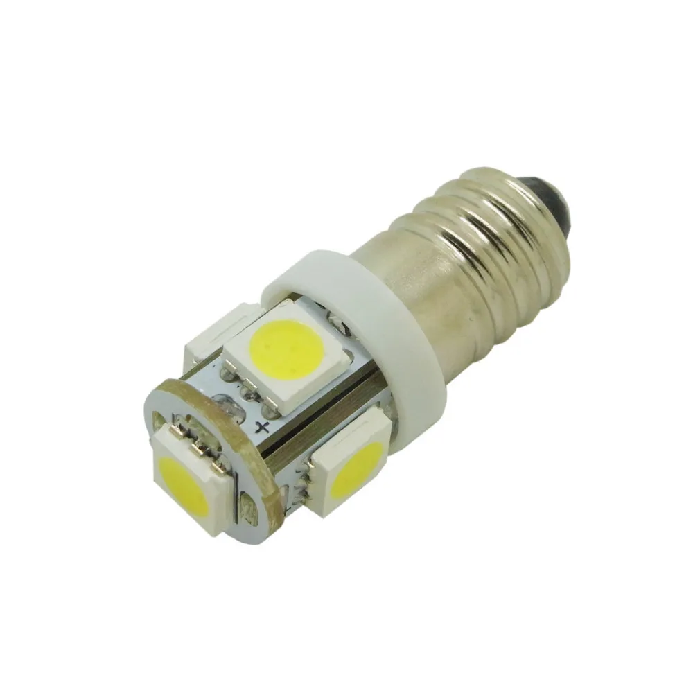 Новые яркие 6000k E10 SMD 5050 5 светодиодный ные лампы MES винтофонарь фонарики|torch