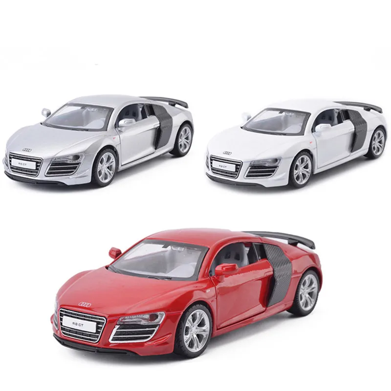 

High quality 1:32 R8 GT super sports car zinc alloy model,children's sound and light pull back toy car model,free shipping
