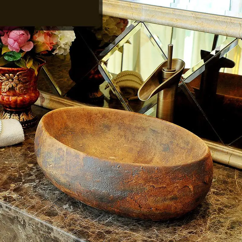 Элегантная керамическая раковина в европейском ретро-стиле старинная